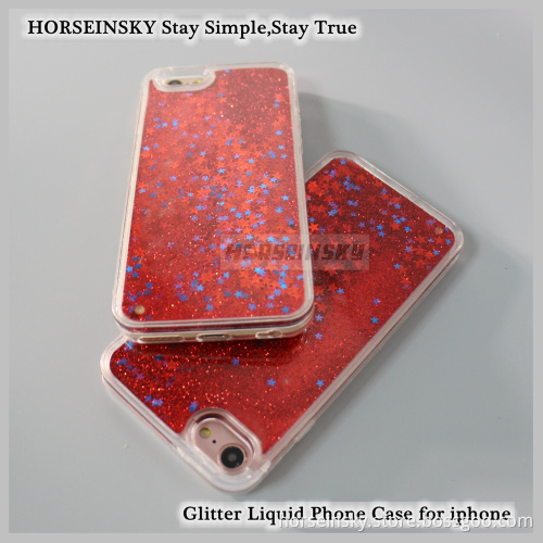 Bling Phone Case Hard PC Back Cover Glitter Liquid Phone Case for iphone